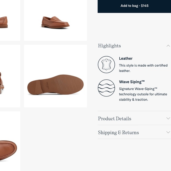 Sperry Top- Sider Seaport Leather Penny Loafer Oxford US 7 Women’s Shoes - Picture 9 of 13